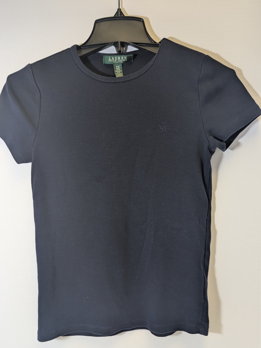 Ralph Lauren Black Short Sleeve Crewneck Tee with Subtle Logo